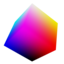 animated rotating rgb space cube